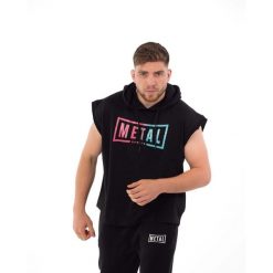 Bluza bez rękawów Metal Boxe Miami Vice. Czarne bluzy damskie METAL BOXE, l, bez wzorów, ze skóry, bez kaptura. Za 198.00 zł.