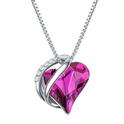 Rafaela Donata Naszyjnik srebrny Serce srebro wysokiej próby zdobiony kryształkami Swarovski® srebrny Naszyjniki 1 ct Damski. Szare naszyjniki damskie Rafaela Donata, z ametystem, srebrne. Za 318.99 zł.