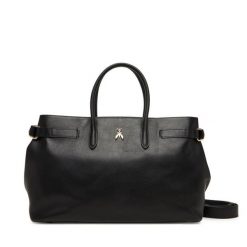 Torebka Patrizia Pepe. Czarne shopper bag Patrizia Pepe, bez wzorów, bez dodatków. Za 1,999.00 zł.