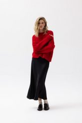 SATYNOWA SPÓDNICA JULITA CZARNA XL - Flawless. Czarne spódnice damskie Flawless, na co dzień, na zimę, uniwersalny, bez wzorów, z gumy, eleganckie, maxi. Za 429.00 zł.