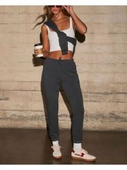 Milan Kiss Bluza w kolorze antracytowym rozmiar: S. Szare bluzy damskie Milan Kiss, s, bez wzorów, z dresówki, bez kaptura. Za 239.95 zł.