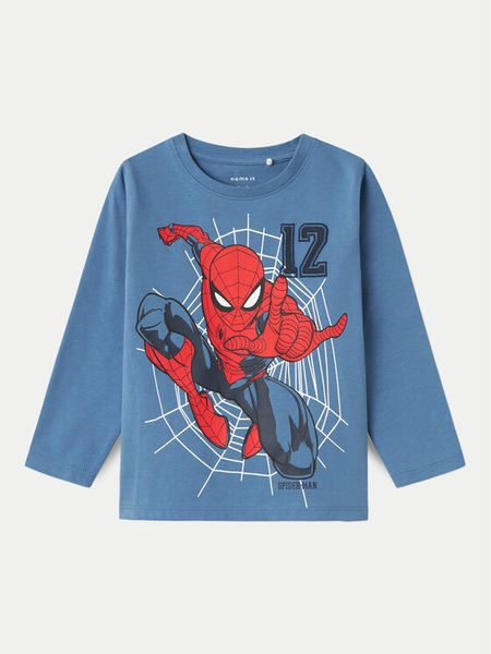 NAME IT Bluzka SPIDERMAN 13231947 Niebieski Regular Fit. Niebieskie t-shirty i koszulki chłopięce Name it, bez wzorów, z bawełny, bez kołnierzyka, bez ramiączek. Za 49.99 zł.