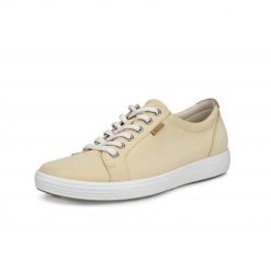 Buty do chodzenia damskie Ecco Sneaker Soft 7. Białe obuwie sportowe damskie ECCO, z materiału, bez zapięcia, trekkingowe. Za 709.00 zł.