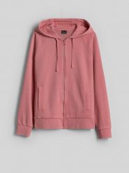 4F Bluza dresowa relaxed z kapturem damska - łososiowa M. Brązowe bluzy damskie 4F, m, bez wzorów, z dresówki. Za 169.99 zł.