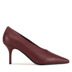 Szpilki GINO ROSSI. Czerwone szpilki damskie Gino Rossi, bez wzorów, bez obcasa, na szpilce, bez zapięcia. Za 329.99 zł.