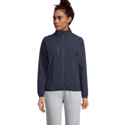 Damska Kurtka Soft Shell Falcon Zapinana Na Zamek Błyskawiczny. Niebieskie kurtki damskie SOL'S, s, bez wzorów, bez kaptura. Za 259.99 zł.