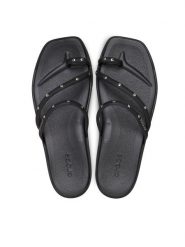Crocs Japonki Miami Studded Toe Loop Sandal 211447 Czarny. Czarne klapki damskie Crocs, bez wzorów, z tworzywa sztucznego, bez obcasa, bez zapięcia. Za 189.99 zł.