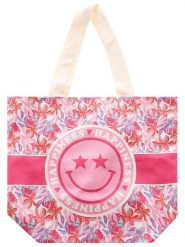 Zwillingsherz Torba materiałowa "Happiness Floral" w kolorze jasnoróżowym - 45 x 38 x 17 cm rozmiar: onesize. Różowe shopper bag Zwillingsherz, bez wzorów, z materiału, na ramię, bez dodatków. Za 118.56 zł.