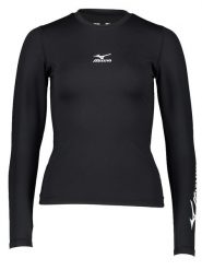 Mizuno Koszulka funkcyjna w kolorze czarnym rozmiar: M. Czarne koszulki damskie Mizuno, m, bez wzorów, bez kołnierzyka, bez ramiączek. Za 96.60 zł.