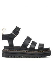 Dr. Martens Sandały V Blaire 23806001 Czarny. Czarne sandały damskie Dr Martens, bez wzorów, ze skóry, bez obcasa, na płaskiej podeszwie, bez zapięcia. Za 599.99 zł.