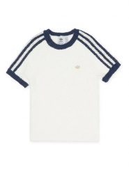 Adidas Koszulka dzianinowa w kolorze kremowym rozmiar: M. Brązowe bluzki damskie Adidas, m, bez wzorów, z dzianiny, bez kołnierzyka, bez ramiączek. Za 149.31 zł.