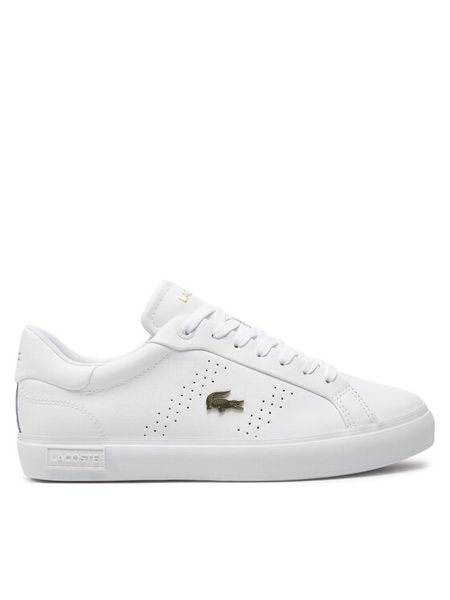 Lacoste Sneakersy 747SFA0072 Biały. Białe obuwie sportowe damskie Lacoste, ze skóry, bez zapięcia. Za 319.99 zł.
