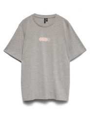Vero Moda Koszulka w kolorze szarym rozmiar: L. Szare bluzki damskie Vero Moda, l, bez wzorów, z bawełny, bez kołnierzyka, bez ramiączek. Za 75.34 zł.