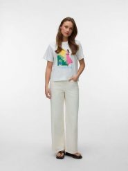 Vero Moda Koszulka w kolorze białym rozmiar: S. Białe bluzki damskie Vero Moda, s, bez wzorów, z bawełny, bez kołnierzyka, bez ramiączek. Za 62.03 zł.