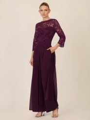 APART Kombinezon w kolorze fioletowym rozmiar: 38. Różowe kombinezony damskie Apart, bez wzorów, z koronki, bez kołnierzyka, bez ramiączek. Za 369.99 zł.