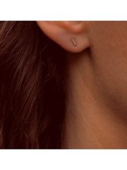 OR Carats Złote kolczyki-wkrętki z diamentami rozmiar: onesize. Szare kolczyki damskie OR Carats, z diamentem, złote. Za 327.87 zł.