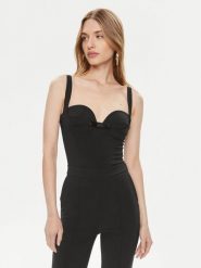 Elisabetta Franchi Body BO-012-42E2-5981 Czarny Slim Fit. Czarne body i gorsety Elisabetta Franchi, bez wzorów, z syntetyku. Za 1,269.00 zł.