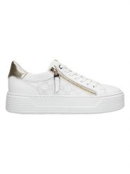 Wojas Skórzane sneakersy w kolorze złoto-białym rozmiar: 38. Białe obuwie sportowe damskie Wojas, bez zapięcia. Za 340.99 zł.