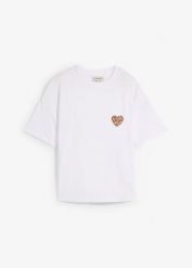 Krótki T-shirt z elastycznej mieszanki wiskozy. Czarne t-shirty damskie bonprix, bez wzorów, z wiskozy, bez kołnierzyka. Za 39.99 zł.