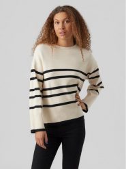 Vero Moda Sweter 10278319 Beżowy Regular Fit. Brązowe swetry klasyczne damskie Vero Moda, l, z syntetyku, bez kołnierzyka. Za 199.99 zł.