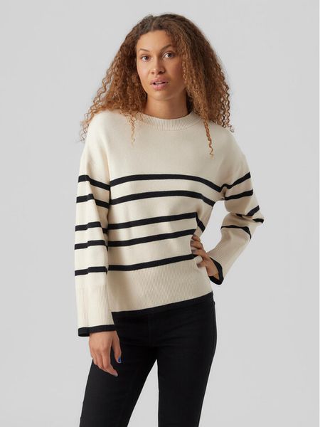 Vero Moda Sweter 10278319 Beżowy Regular Fit. Brązowe swetry klasyczne damskie Vero Moda, xs, z syntetyku, bez kołnierzyka. Za 179.99 zł.