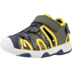 Sandały GEOX B S.MULTY B.B Zielony. Zielone sandały damskie Geox, bez wzorów, z syntetyku, bez obcasa, bez zapięcia. Za 160.99 zł.