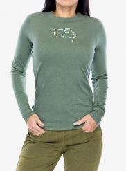 Bluza wspinaczkowa damska E9 Fiona. Zielone bluzy damskie E9, xs, bez wzorów, z bawełny, bez kaptura. Za 224.39 zł.