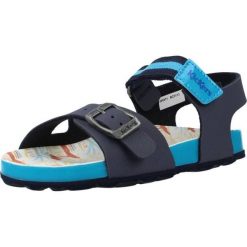Sandały KICKERS SOSTREET Niebieski. Niebieskie sandały damskie Kickers, bez wzorów, ze skóry, bez obcasa, bez zapięcia. Za 161.99 zł.