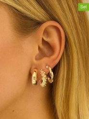 Lodie Silver Kolczyki-półkreole (3 szt.) rozmiar: onesize. Szare kolczyki damskie Lodie Silver, z mosiądzu. Za 30.99 zł.