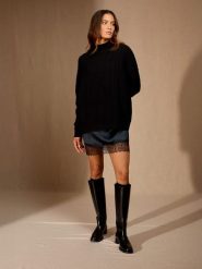 Perfect Cashmere Kaszmirowy sweter "Pemala" w kolorze czarnym rozmiar: M. Czarne swetry klasyczne damskie Perfect Cashmere, m, z kaszmiru, bez kołnierzyka. Za 1,130.99 zł.