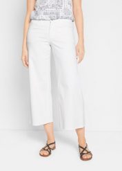 Dżinsy rybaczki ze stretchem (2 pary). Niebieskie jeansy damskie bonprix. Za 159.99 zł.