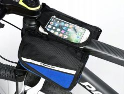 Torba rowerowa sakwa saszetka uchwyt rowerowy na telefon DUNLOP. Czarne nerki i saszetki damskie Dunlop, z aplikacjami, z materiału. Za 55.00 zł.