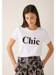 More & More Koszulka w kolorze białym rozmiar: 34. Białe bluzki damskie More & More, bez wzorów, bez kołnierzyka, bez ramiączek. Za 127.35 zł.