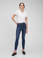 GAP Dżinsy - Skinny fit - w kolorze granatowym rozmiar: W29. Niebieskie jeansy damskie GAP, z podwyższonym stanem. Za 83.42 zł.