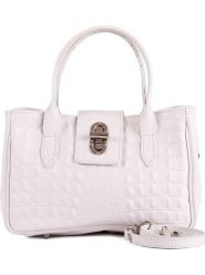 Lia Biassoni Skórzana torebka w kolorze białym - 26 x 17 x 12 cm rozmiar: onesize. Białe torebki klasyczne damskie Lia Biassoni, z materiału, przez ramię, bez dodatków. Za 237.95 zł.