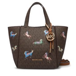Torebka MICHAEL Michael Kors. Brązowe shopper bag MICHAEL Michael Kors, bez wzorów, bez dodatków. Za 1,429.00 zł.