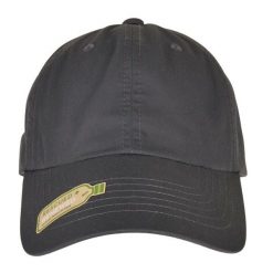 Czapka Z Daszkiem Z Poliestru Z Recyklingu. Brązowe czapki z daszkiem damskie FLEXFIT, bez wzorów. Za 84.99 zł.