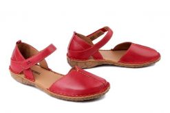 JOSEF SEIBEL 79542 476 470 Rosalie 42 rubin, sandały damskie. Czerwone sandały damskie Josef Seibel, bez wzorów, ze skóry, bez obcasa, bez zapięcia. Za 263.42 zł.