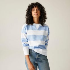 Bluza turystyczna damska Aka. Niebieskie bluzy damskie Regatta, bez wzorów, z tkaniny, bez kaptura. W wyprzedaży za 169.99 zł.