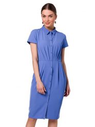 Stylove Sukienka w kolorze niebieskim rozmiar: S. Niebieskie sukienki damskie Stylove, bez wzorów, bez ramiączek. Za 267.29 zł.