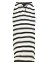Sublevel Spódnica w kolorze kremowo-czarnym rozmiar: L. Brązowe spódnice damskie Sublevel, l, bez wzorów, z bawełny, maxi. Za 69.99 zł.