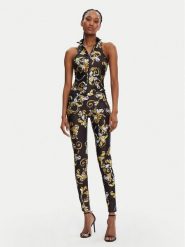 Versace Jeans Couture Kombinezon 78HAN003 Czarny Slim Fit. Czarne sukienki damskie Versace Jeans Couture, bez wzorów, z jeansu, bez ramiączek. Za 1,219.00 zł.