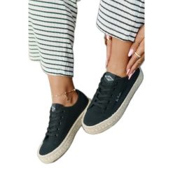 Trampki Damskie Z Plecionką Lee Cooper LCW-25-44-3216 Czarne. Czarne trampki damskie bez wzorów, z materiału, bez zapięcia. Za 197.76 zł.