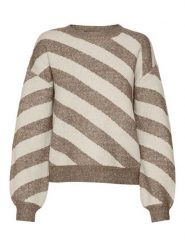 Vero Moda Sweter w kolorze jasnobrązowo-beżowym rozmiar: XS. Brązowe swetry klasyczne damskie Vero Moda, xs, ze splotem, bez kołnierzyka. Za 65.85 zł.