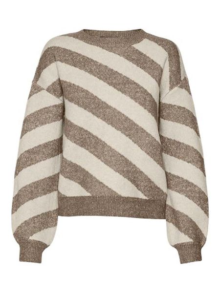 Vero Moda Sweter w kolorze jasnobrązowo-beżowym rozmiar: S. Brązowe swetry klasyczne damskie Vero Moda, s, ze splotem, bez kołnierzyka. Za 100.52 zł.