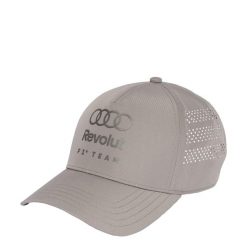 CZAPKA Z DASZKIEM AUDI REVOLUT F1 TEAM MECHANICS. Szare czapki z daszkiem damskie Adidas, bez wzorów, z materiału. Za 199.00 zł.