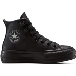 Adidasy Converse Chuck Taylor All Star Lift, Dla obu płci. Czarne obuwie sportowe damskie Converse, ze skóry, bez zapięcia, na fitness i siłownię. Za 690.00 zł.