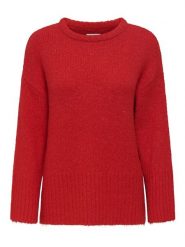 ONLY Sweter w kolorze czerwonym rozmiar: M. Czerwone swetry klasyczne damskie Only, m, bez kołnierzyka. Za 126.99 zł.