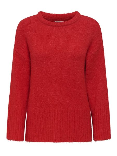 ONLY Sweter w kolorze czerwonym rozmiar: M. Czerwone swetry klasyczne damskie Only, m, bez kołnierzyka. Za 126.99 zł.