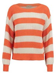 Herrlicher Sweter "Louise" w kolorze pomarańczowo-kremowym rozmiar: M. Brązowe swetry klasyczne damskie Herrlicher, m, ze splotem, bez kołnierzyka. Za 164.95 zł.